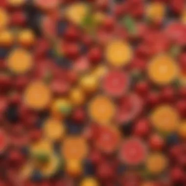 Fresh Fruit Selection for Flavors Selection of fresh fruits for jello shot flavors