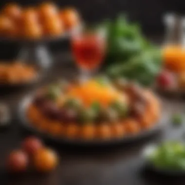 Gourmet Presentation of Juice Balls Juice balls artfully arranged on a gourmet platter beside fresh ingredients