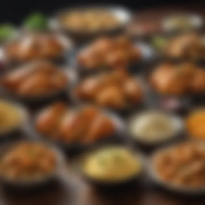 An inviting kitchen scene showing a variety of keto chicken recipes being displayed
