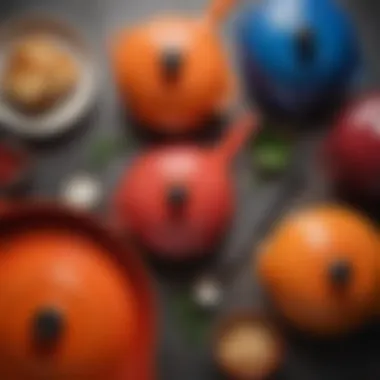 Vibrant Colors of Le Creuset Close-up of Le Creuset's vibrant color palette