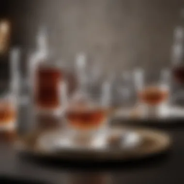 Libbey whiskey glasses elegantly set on a table