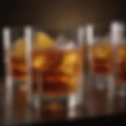 Elegant whiskey tumbler showcasing rich amber liquid
