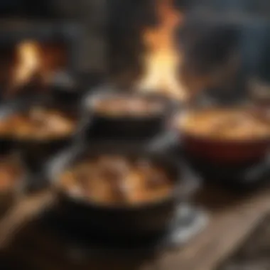 Culinary Creations in Lodge Dutch Ovens A variety of dishes cooked in Lodge Dutch ovens