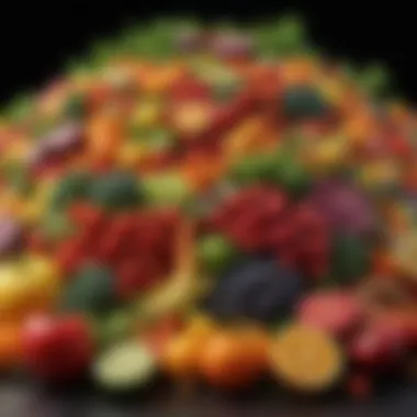 Nutrient-Rich Foods Colorful fresh vegetables and fruits showcasing nutrition