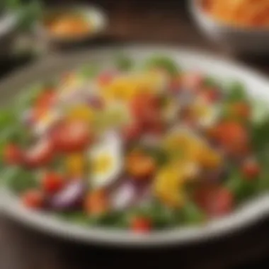 Vibrant Low-Carb Salad Options A colorful low-carb salad beautifully arranged on a plate