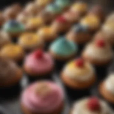 Assorted Cupcakes for Mail Delivery Elegant display of assorted cupcakes ready for mailing