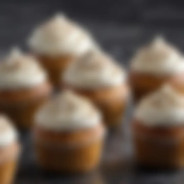 Close-up of frosting on a cupcake showcasing detail