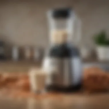 Essential Equipment for Almond Milk Creation A high-quality blender with almond milk ingredients.