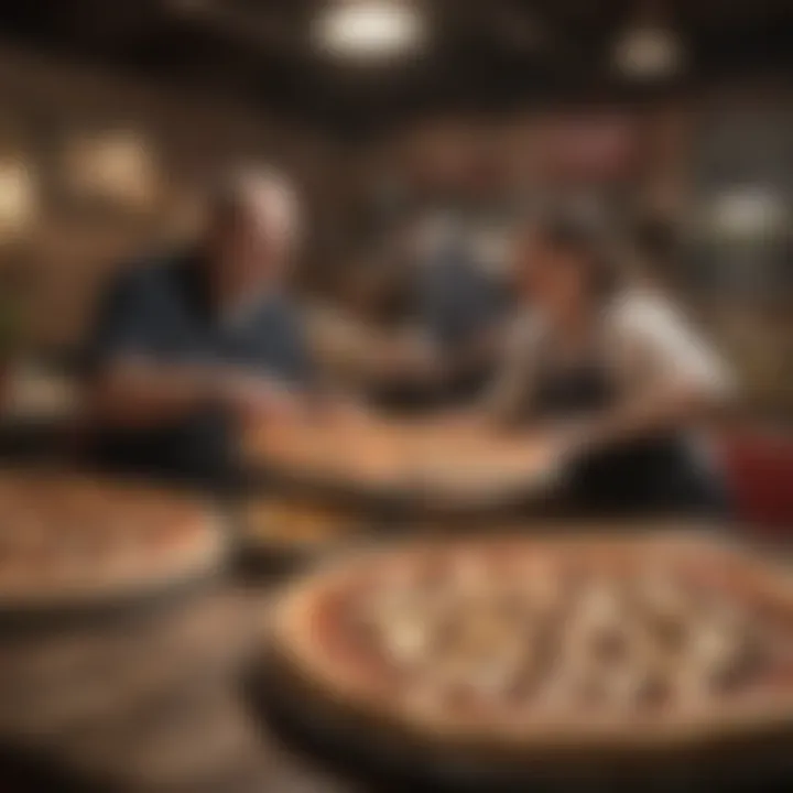 Community members enjoying their time at Massey's Pizza