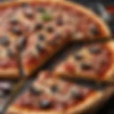 A delicious slice of unique pizza with fresh toppings