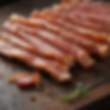 Bacon with various flavor enhancements like spices and herbs