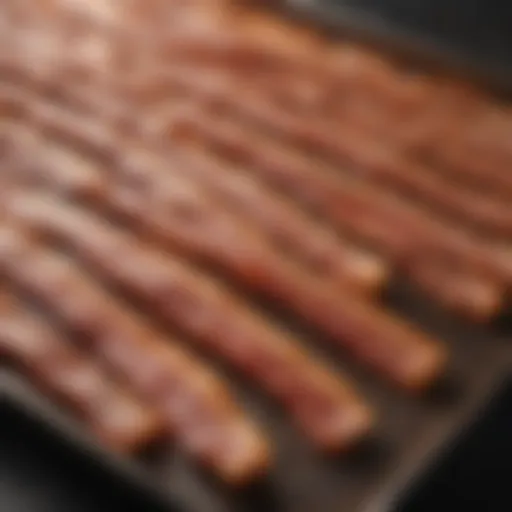 A perfectly baked tray of crispy bacon