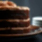 Decadent Layers of Delight Decadent chocolate cake layered with rich frosting