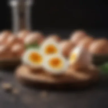 Hard boiled eggs showcasing ideal texture Perfectly cooked hard boiled eggs
