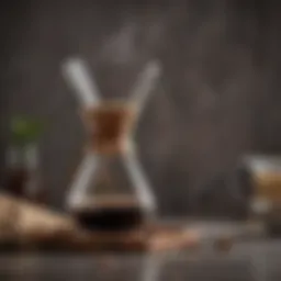 Chemex coffee maker showcasing elegant design