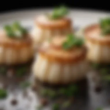 Garnished Scallops Garnished scallops with herbs and spices