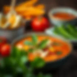 A vibrant bowl of Thai red curry showcasing colorful ingredients