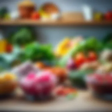 Optimal Ingredient Selection An assortment of colorful, pre-portioned ingredients ready for cooking