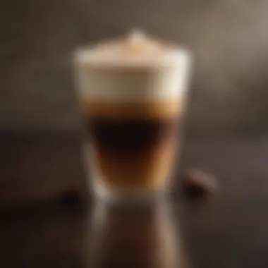 A close-up of McDonald's espresso shot in a sleek cup