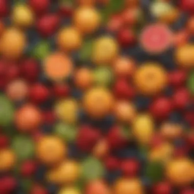 Nature's Sweetness A vibrant assortment of fruits showcasing natural sweetness