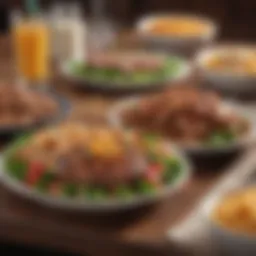 A colorful selection of healthy dishes from Texas Roadhouse