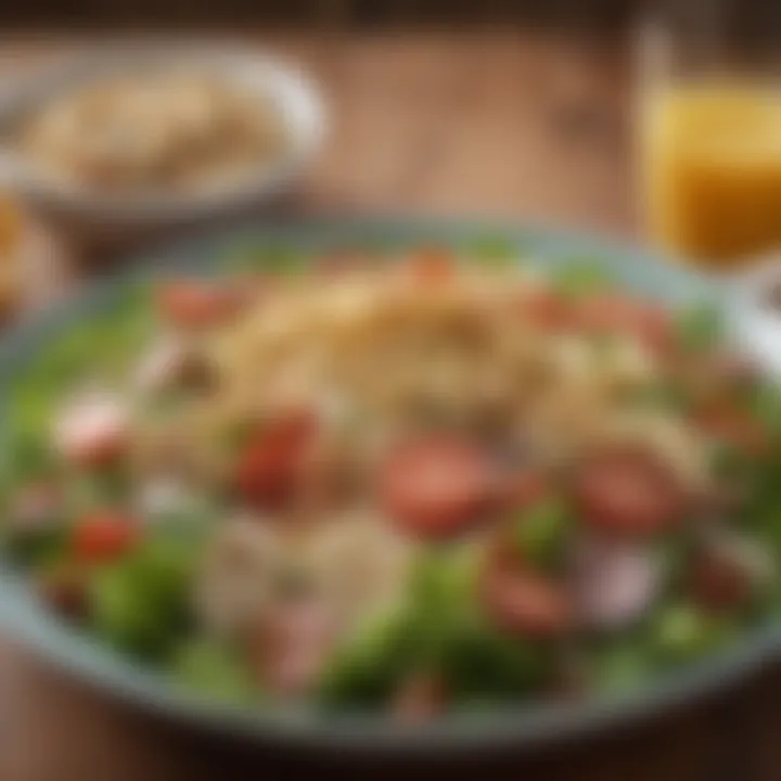 A close-up of a salad with low-calorie dressing at Texas Roadhouse