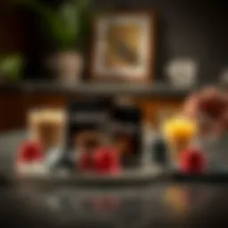 Elegant presentation of Nescafe coffee capsules in a stylish setting