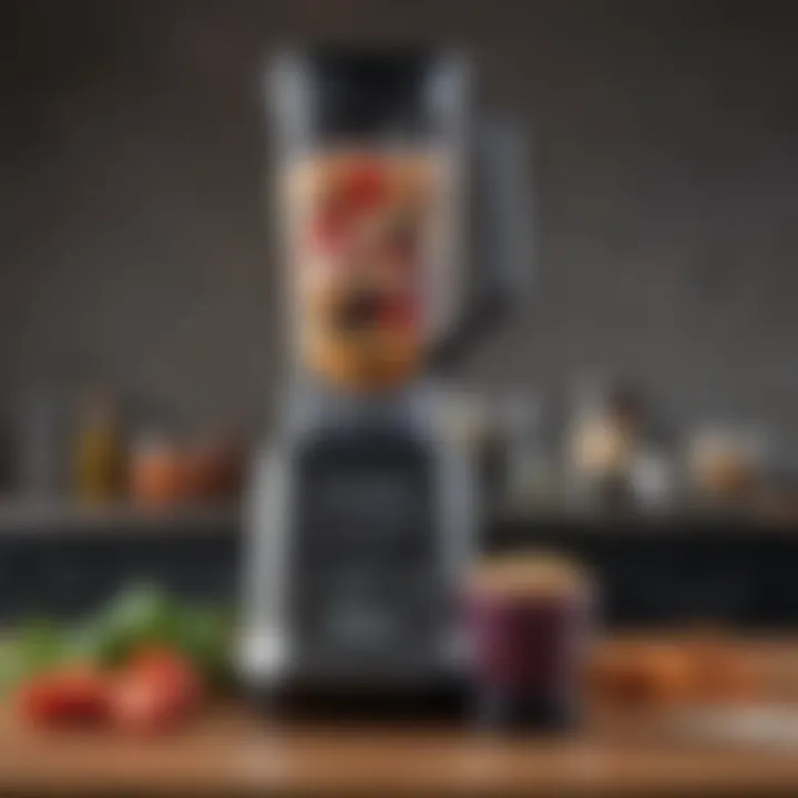 Illustration of the blender in action, demonstrating its powerful blending capabilities