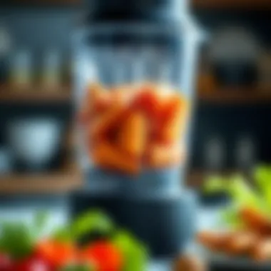 Close-up of the technological features of the Ninja Pulse Blender