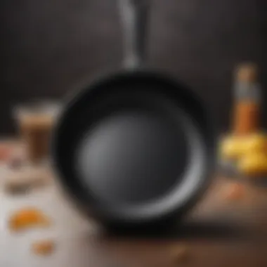 Non-Stick Frying Pan Detail Close-up of a non-stick frying pan