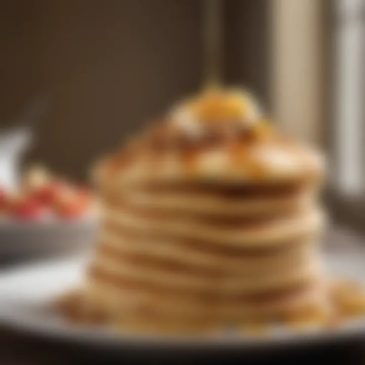 Nutritional information displayed alongside keto pancakes