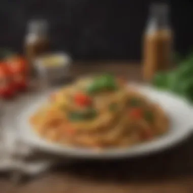 Nutritious Whole Grain Pasta Dish Whole grain pasta with vegetables