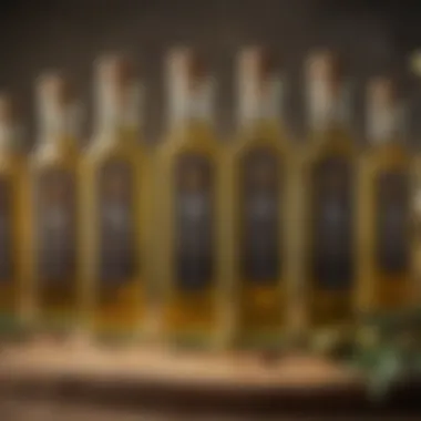 The Essence of Olive Oil Vibrant olive oil bottles on display