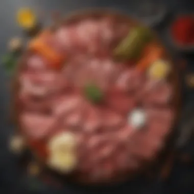 A beautifully arranged meat platter showcasing quality