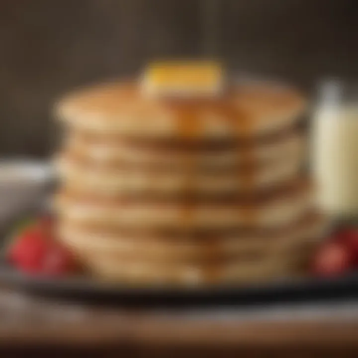 Close-up of pancake batter consistency