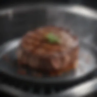 Ideal Cooking Temperature A thermometer indicating the ideal temperature for rib eye steak.