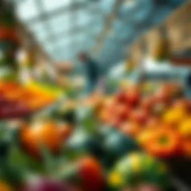 A farmer's market showcasing organic fruits