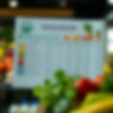 A nutritional chart highlighting the benefits of organic produce