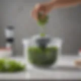 Oxo Salad Spinner showcasing its sleek design