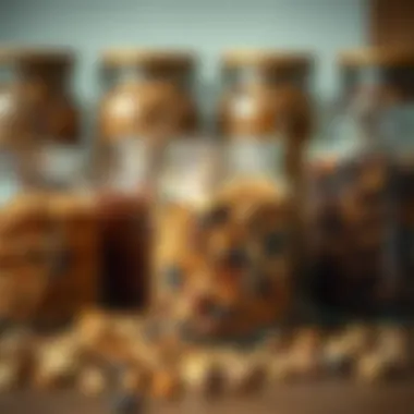 Nutrient-Dense Dried Legumes A variety of dried legumes in glass jars