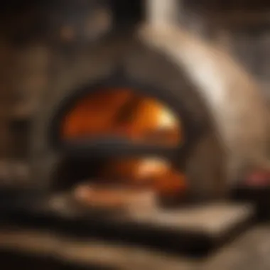 Rustic Wood-Fired Oven A rustic wood-fired oven glowing with warmth