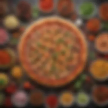 An array of vibrant toppings arranged artistically