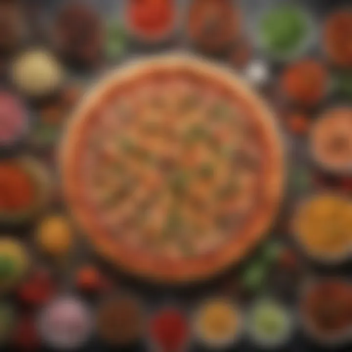An array of vibrant toppings arranged artistically