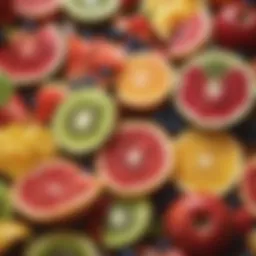 Fresh fruits sliced for easy consumption