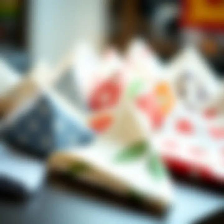 Diversity of Pre-Folded Napkin Designs Variety of pre-folded napkins showcasing design diversity.