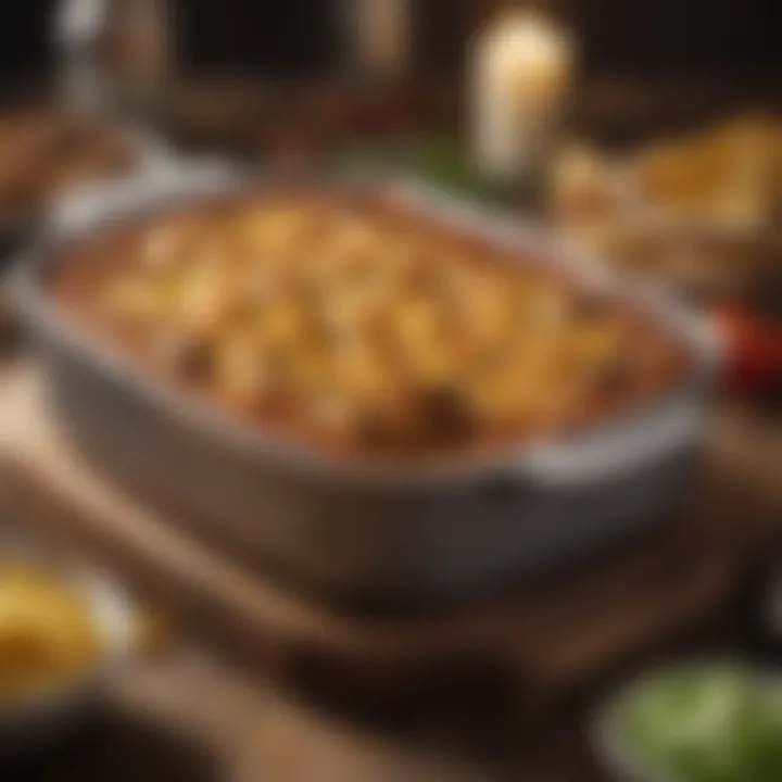 Comforting hamburger meat casserole served