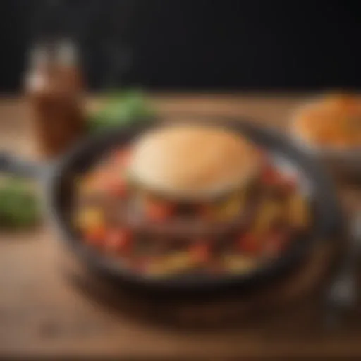Savory hamburger meat skillet dish