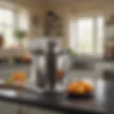 Elegant food mixer on a stylish kitchen counter