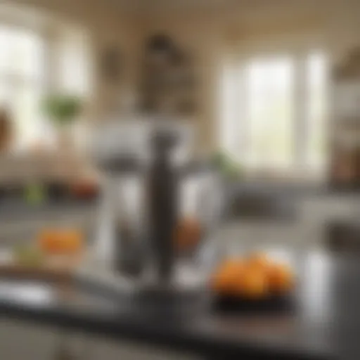 Elegant food mixer on a stylish kitchen counter