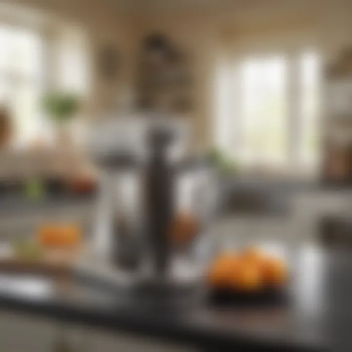 Elegant food mixer on a stylish kitchen counter